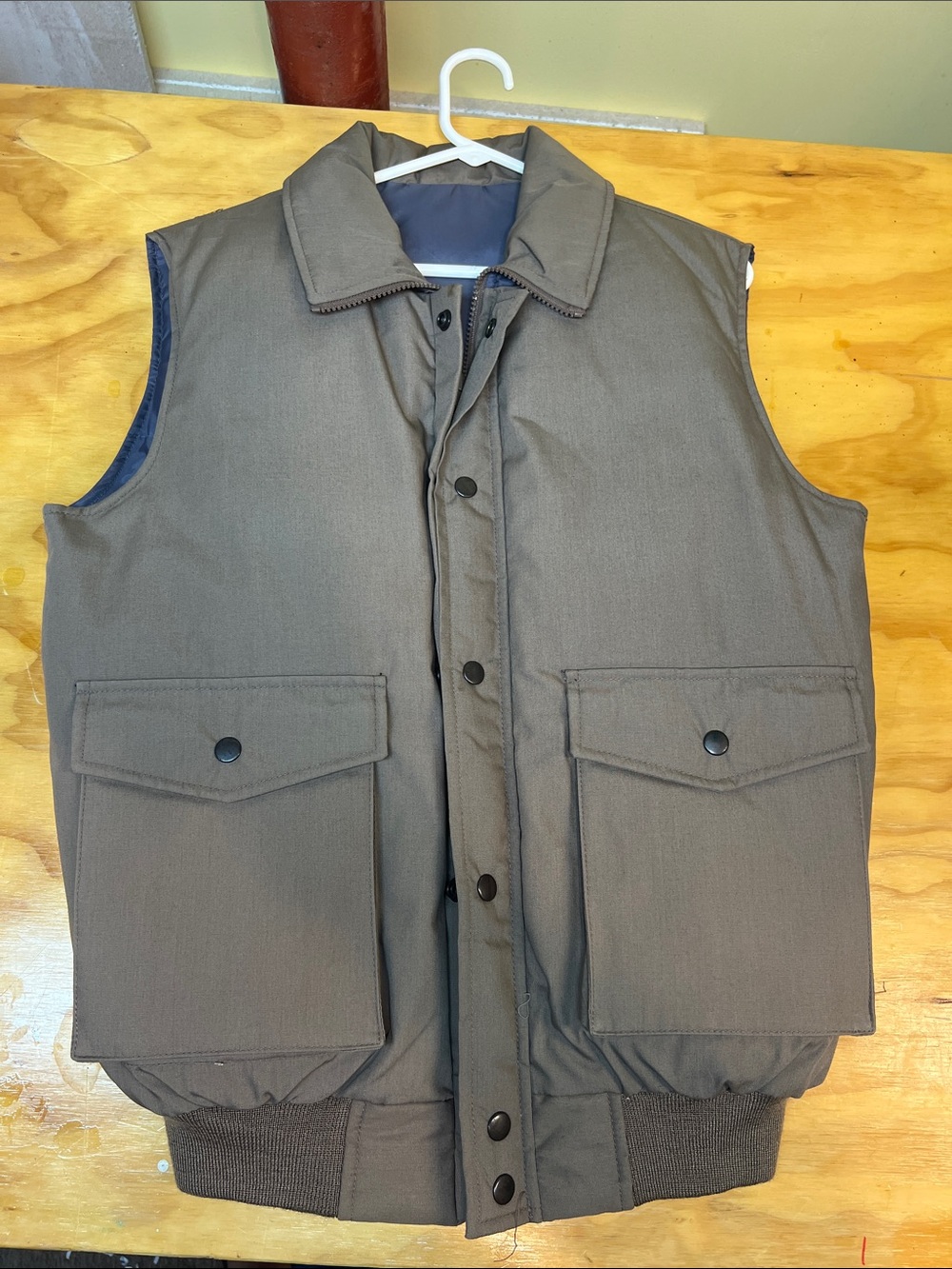 Men's Brown Quilted Vest Jacket